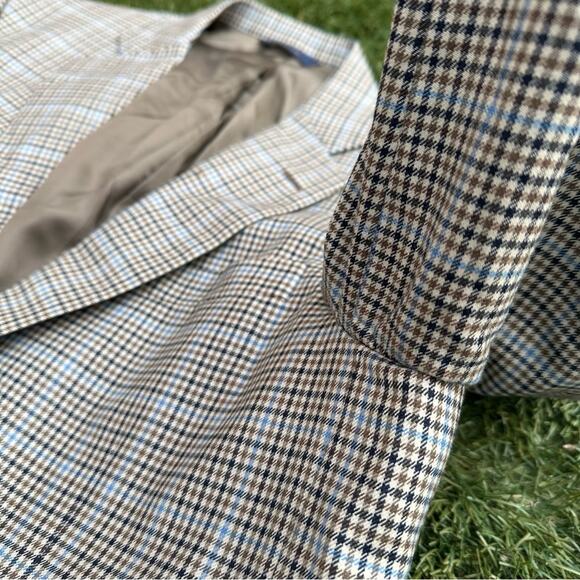 Brooks Brothers 1818 Madison Cut Sport Coat Blazer Houndstooth Plaid 2 Button 42 - Picture 7 of 11